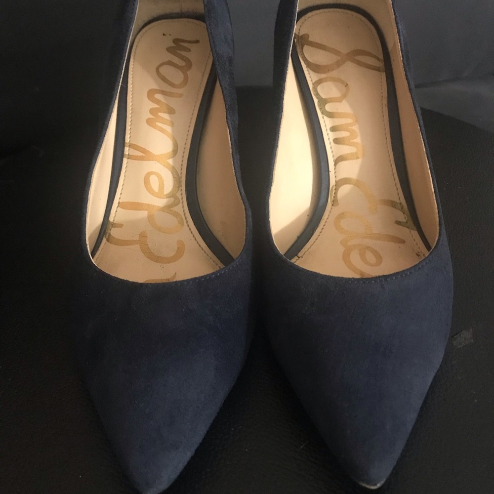 Sam Edelman 41/2 Tonia Pump In Navy Blue. - Picture 6 of 7